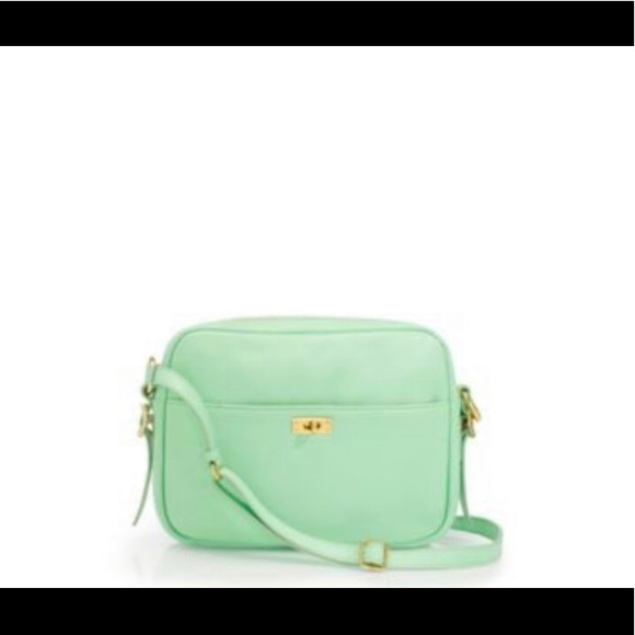 J. Crew Handbags - J. Crew mint leather wixon crossbody bag